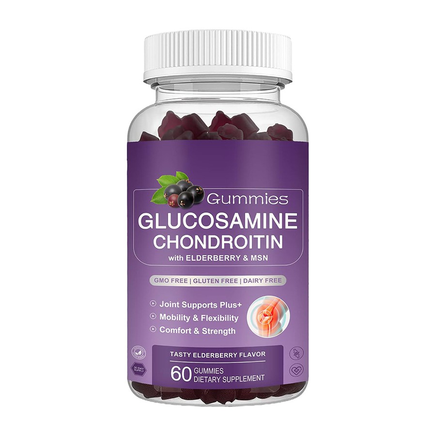 Glucosamine chondroitin gummies مع دعم مشترك متقدم Elderberry MSM لأنماط الحياة النشطة