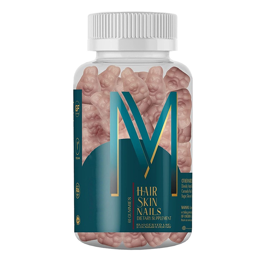 M Hair Skin Nails المكمل الغذائي Gummies Multivitamin's Multivitamin للشعر النابض بالحياة ، ومتوهجة الأظافر القوية