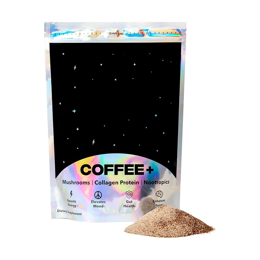 مزيج من العناصر الغذائية المعبأة بالقهوة والفطر